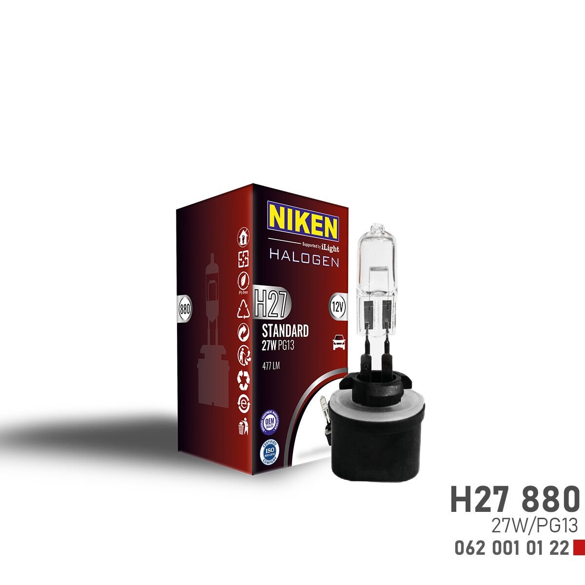 NIKEN H27W/2 (881) 27W HALOJEN AMPUL PGJ13 (12V)