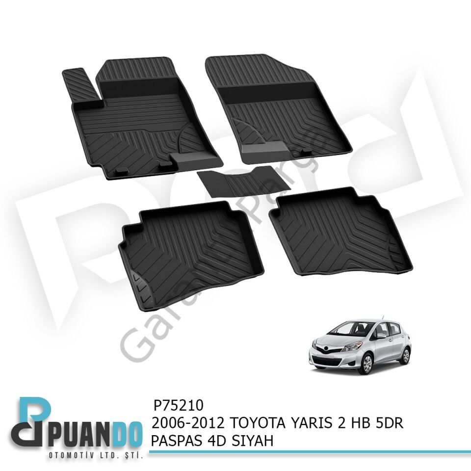 2006-2012 TOYOTA YARIS 2 HB 5KP PASPAS 4D SIYAH