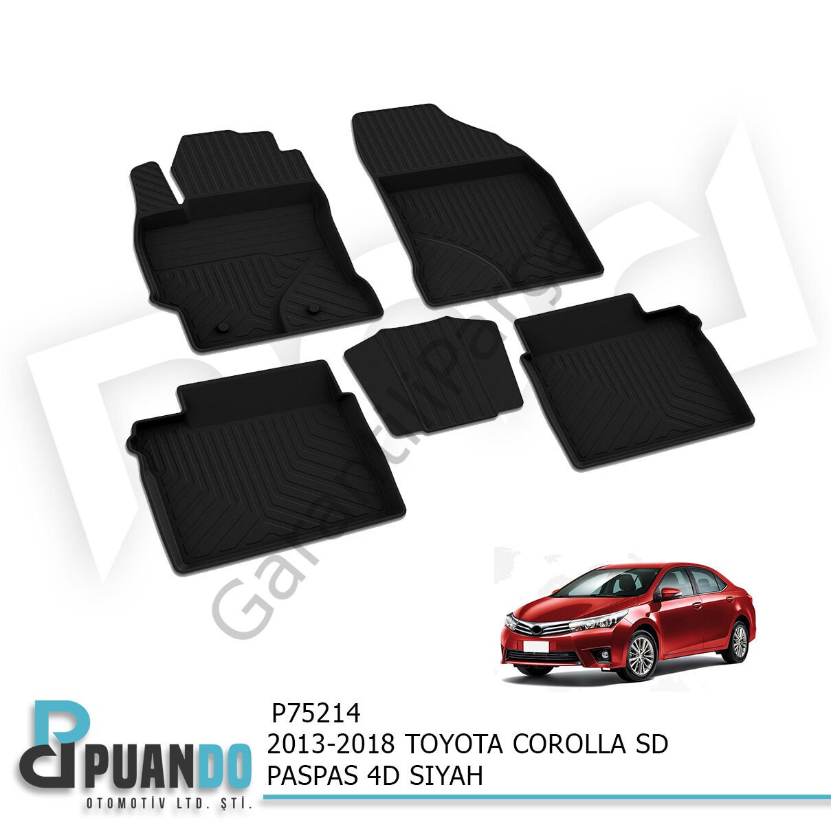 2013-2018 TOYOTA COROLLA SD PASPAS 4D SIYAH