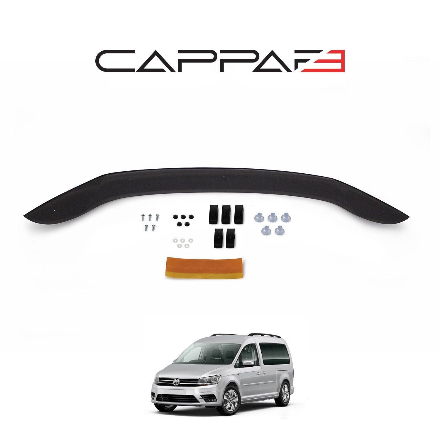 Volkswagen Caddy 2015-2020 Yıl Aralığı Uyumlu Kaput Rüzgarlığı 4mm