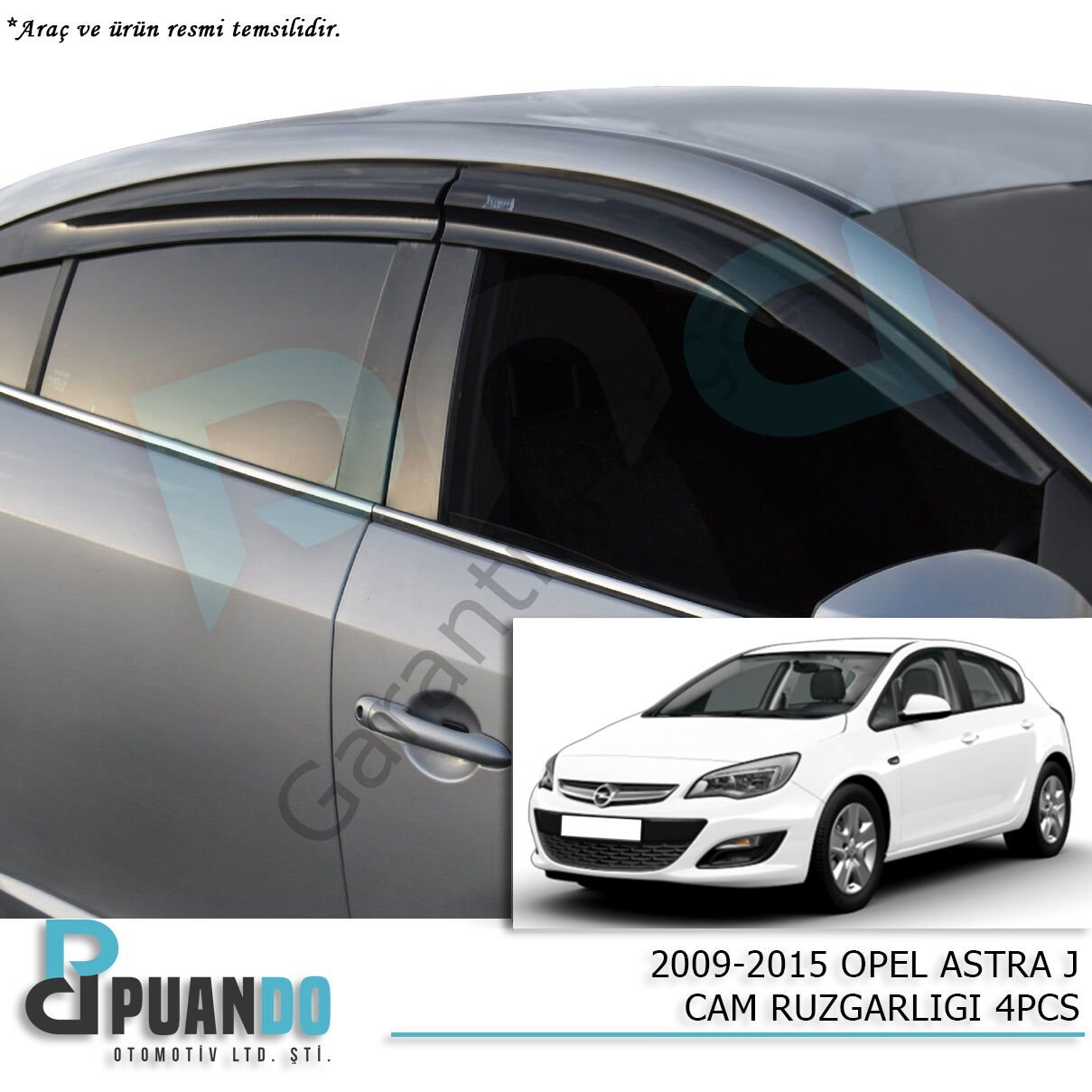 2009-2015 OPEL ASTRA J CAM RUZGARLIGI 4PCS