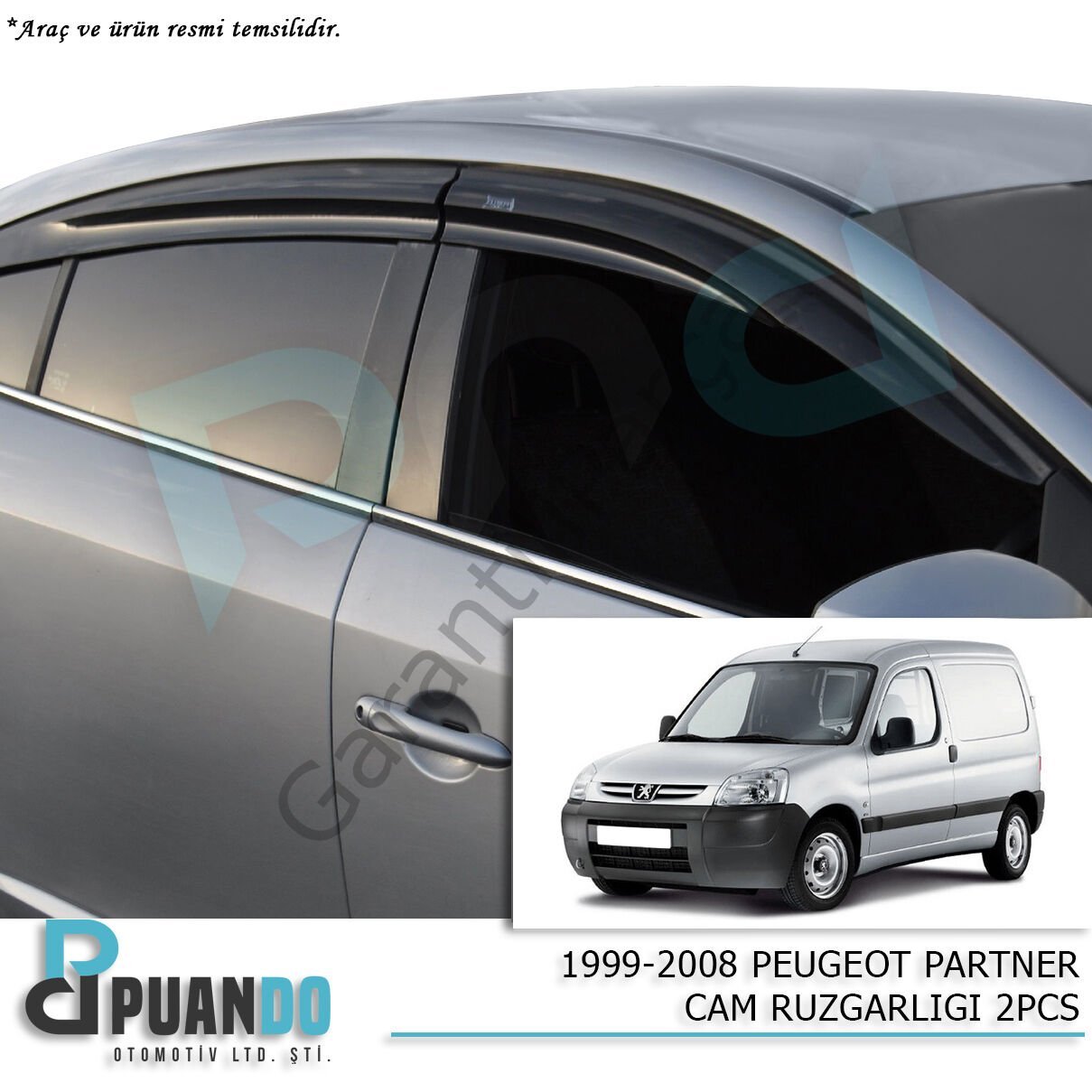 1999-2008 PEUGEOT PARTNER CAM RUZGARLIGI 2PCS