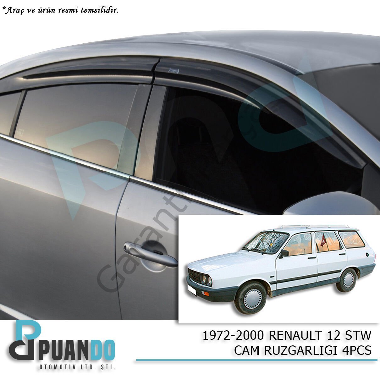 1972-2000 RENAULT 12 STW CAM RUZGARLIGI 4PCS