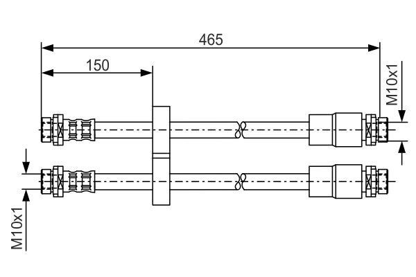 FIAT DOBLO 01-09 FREN HORTUMU ARKA 46749271 BSG