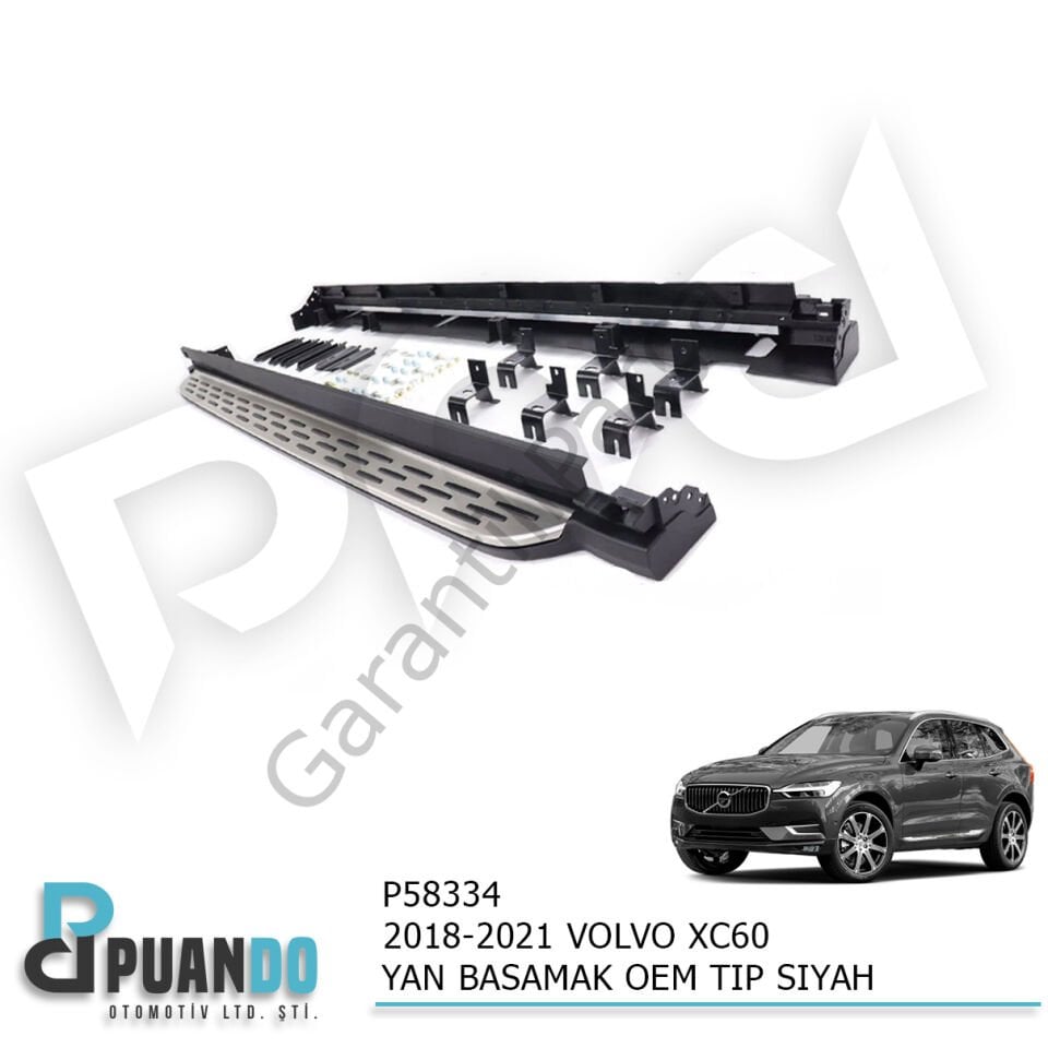 2018-2021 VOLVO XC60 YAN BASAMAK OEM TIP SIYAH