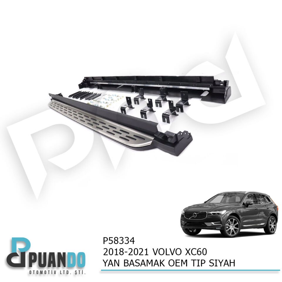 2018-2021 VOLVO XC60 YAN BASAMAK OEM TIP SIYAH