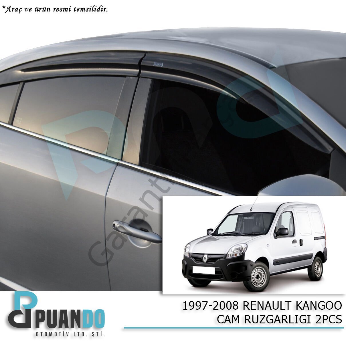 1997-2008 RENAULT KANGOO CAM RUZGARLIGI 2PCS