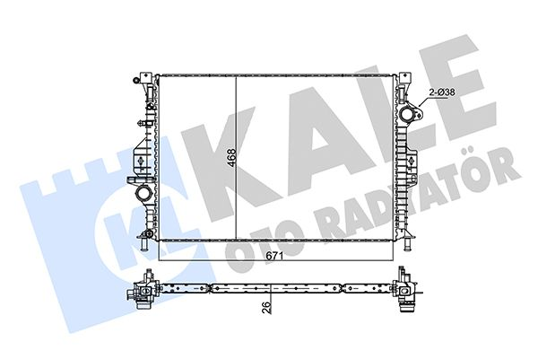 FORD MONDEO/S60/S80/V40/V60/V70 07-14 SU RADYATÖRÜ 7G91 8005 BD KALE