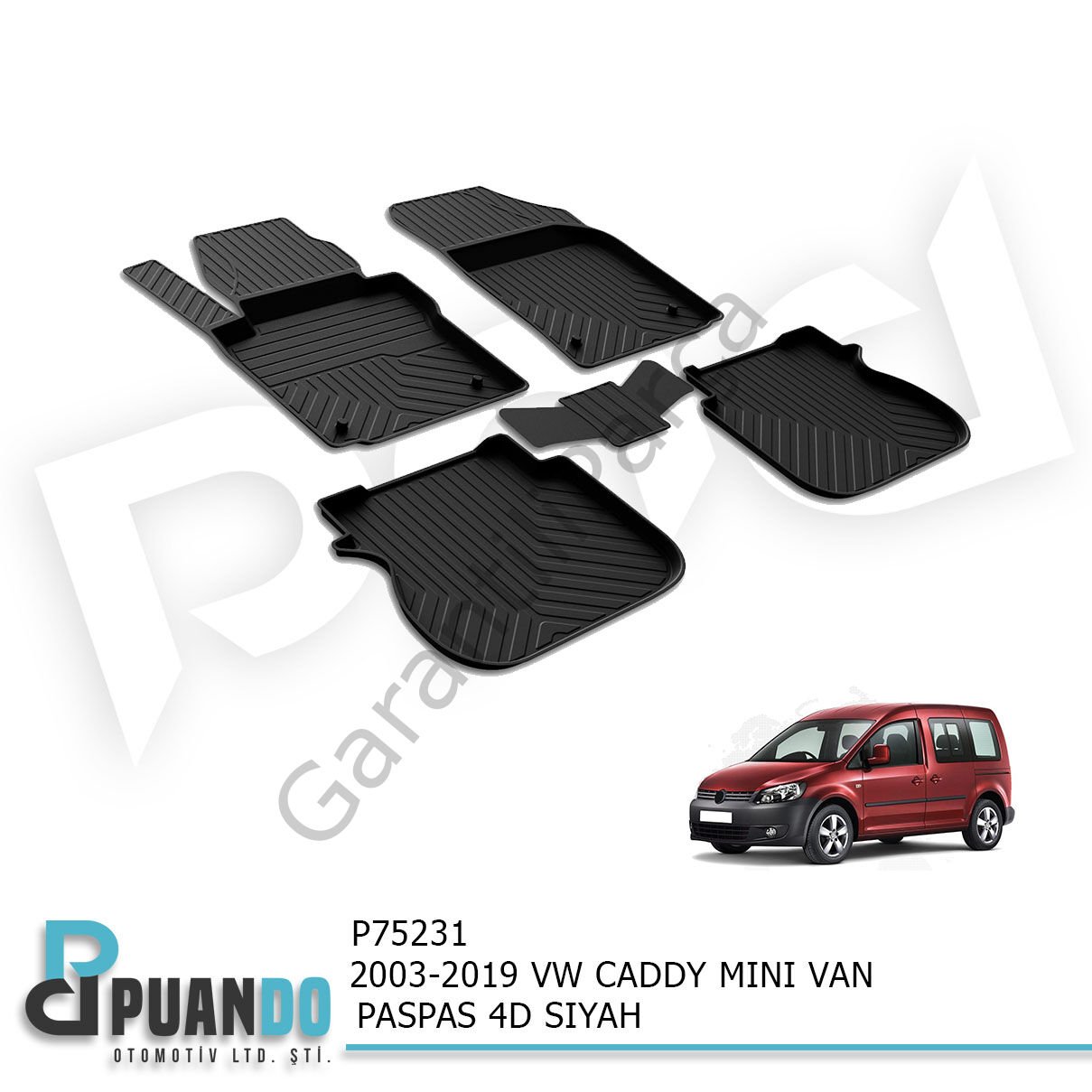 2003-2019 VW CADDY PASPAS 4D SIYAH
