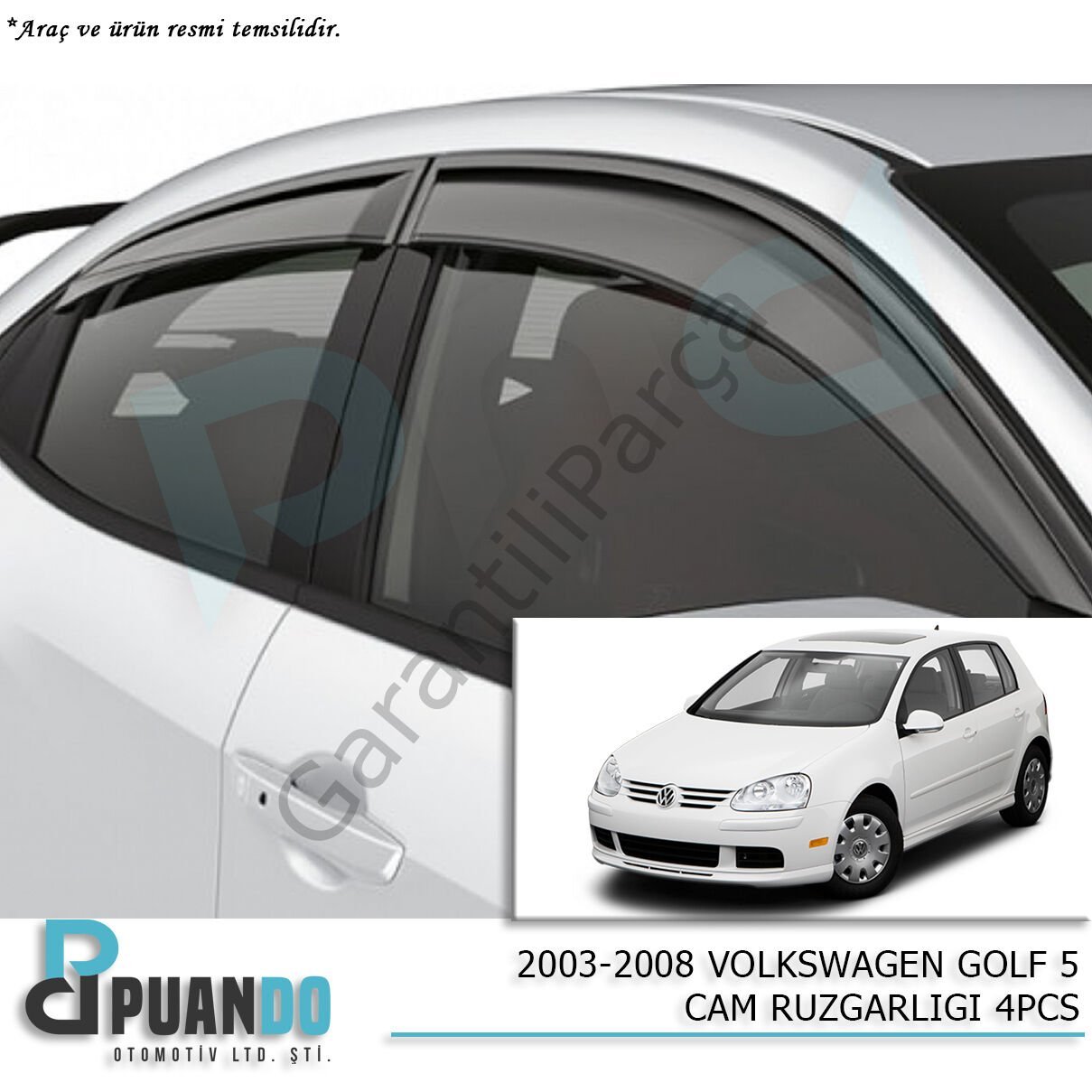 2003-2008 VOLKSWAGEN GOLF 5 CAM RUZGARLIGI 4PCS