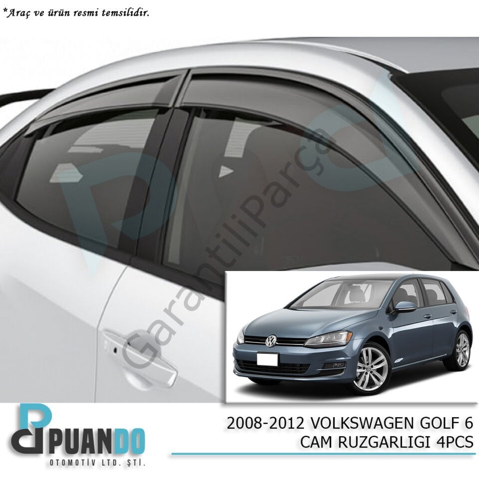 2008-2012 VOLKSWAGEN GOLF 6 CAM RUZGARLIGI 4PCS