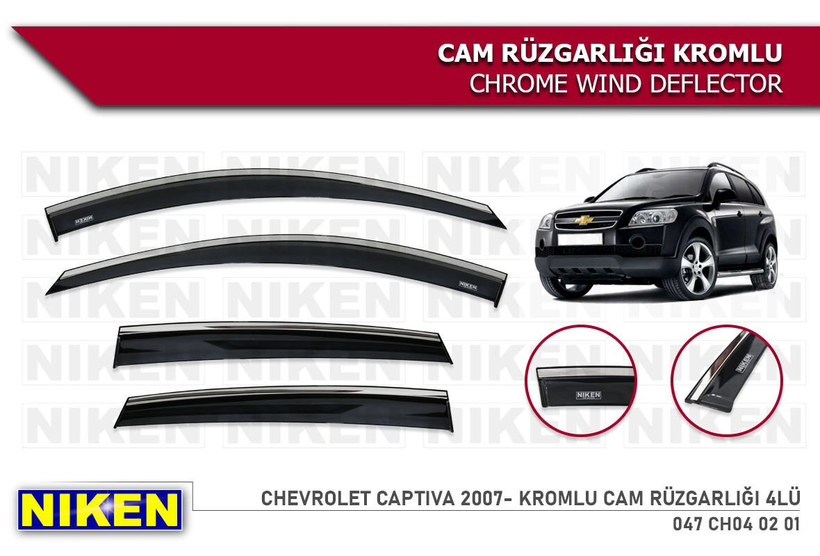 CHEVROLET CAPTIVA 2007- KROMLU CAM RÜZGARLIĞI 4LÜ