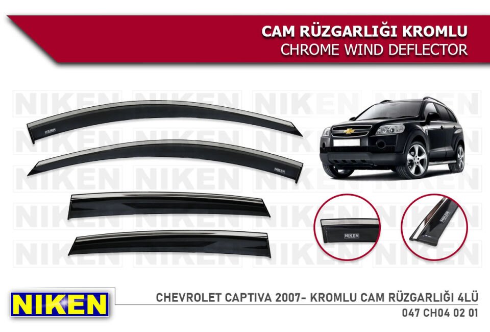 CHEVROLET CAPTIVA 2007- KROMLU CAM RÜZGARLIĞI 4LÜ