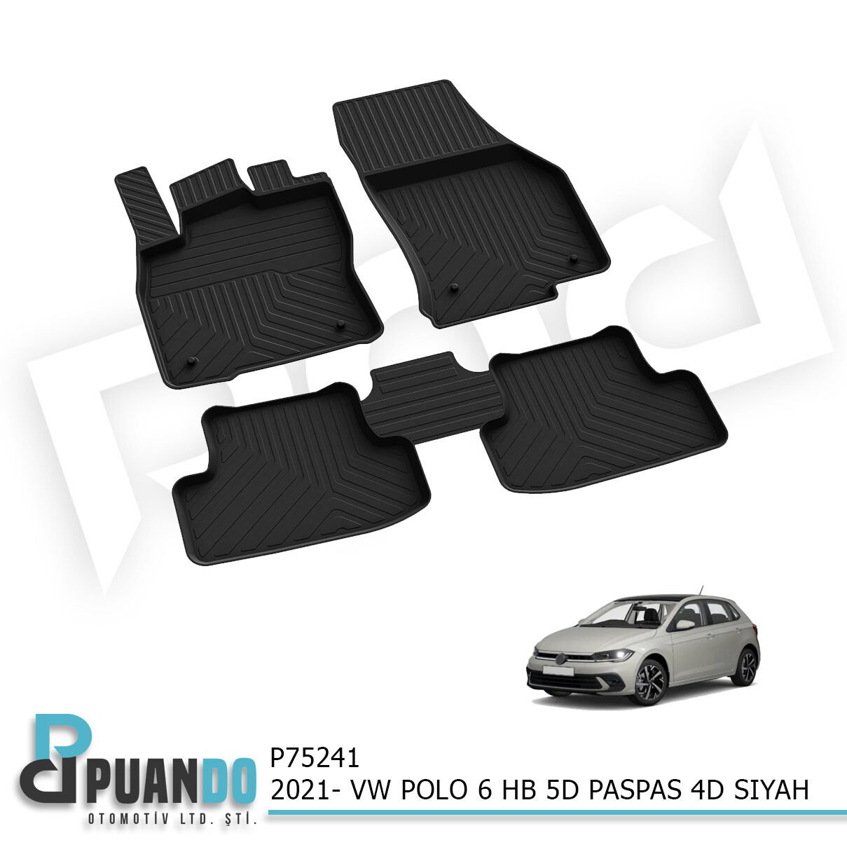 2021- VW POLO 6 HB 5KP PASPAS 4D SIYAH