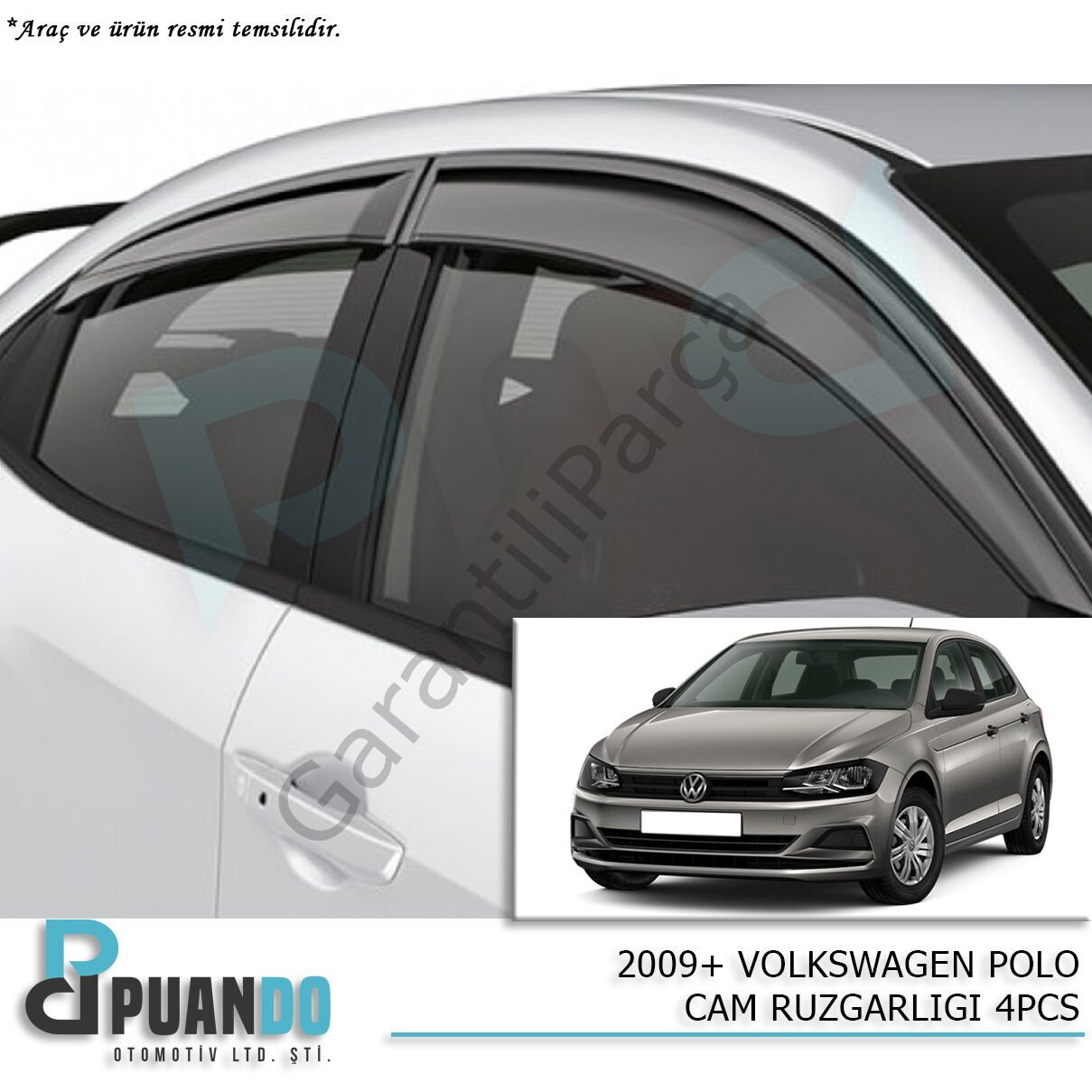 2009+ VOLKSWAGEN POLO CAM RUZGARLIGI 4PCS