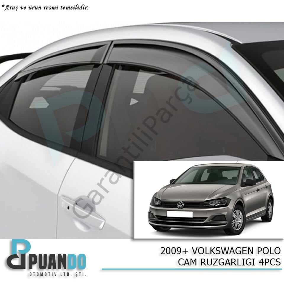 2009+ VOLKSWAGEN POLO CAM RUZGARLIGI 4PCS