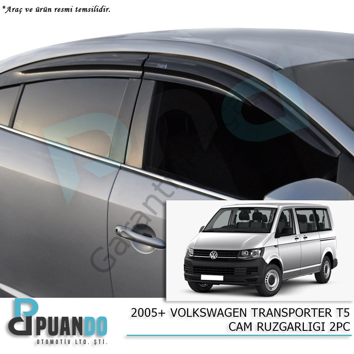 2005+ VOLKSWAGEN TRANSPORTER T5 CAM RUZGARLIGI 2PC