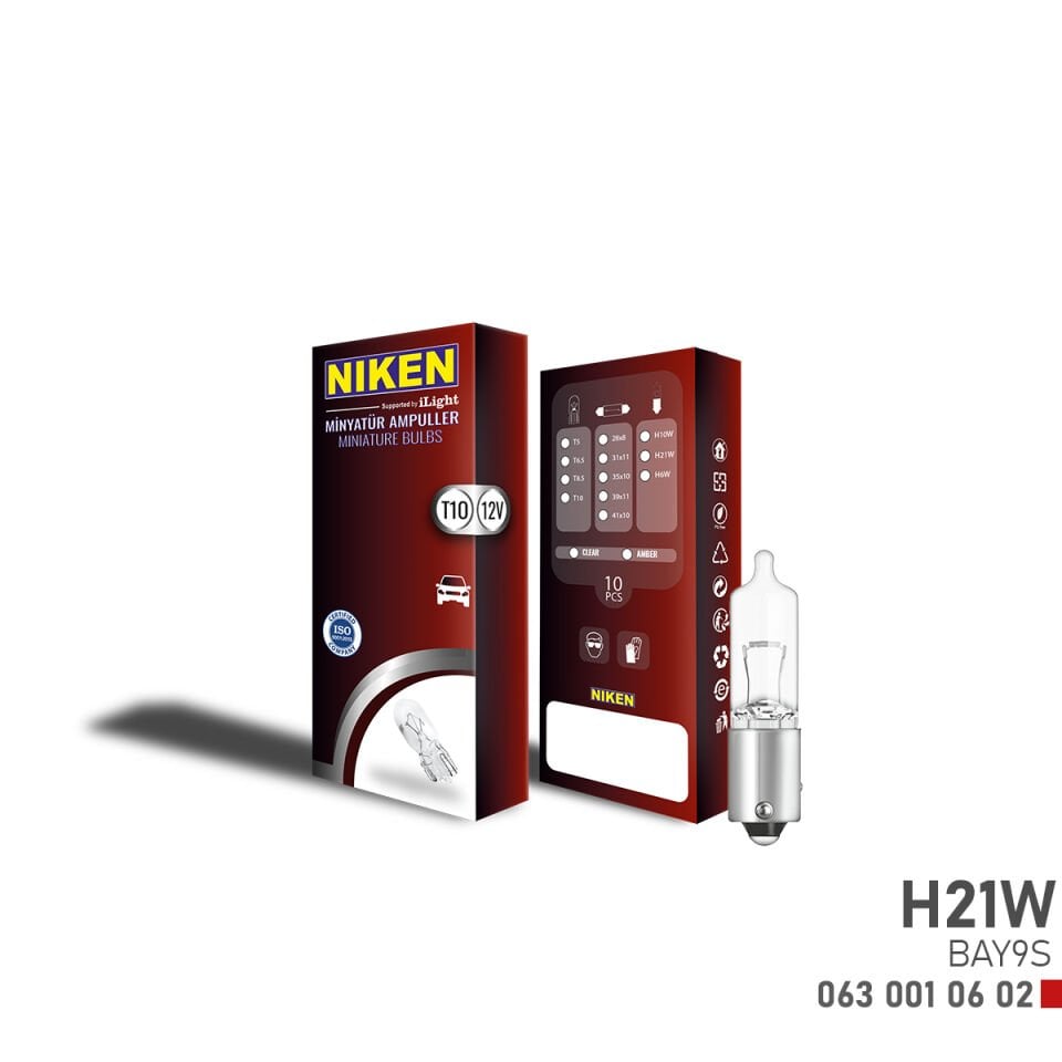 NIKEN H6W MINYATUR AMPUL BAX9S (12V)