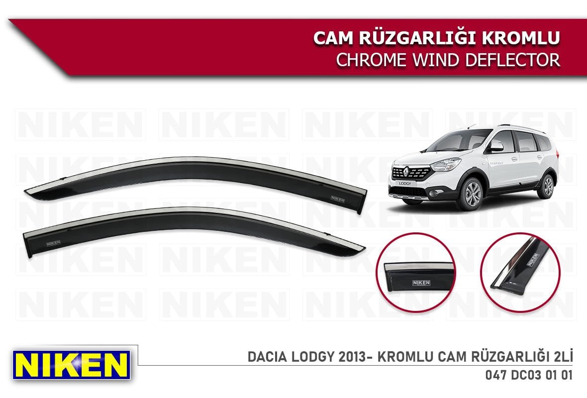 DACIA LODGY 2013- KROMLU CAM RÜZGARLIĞI 2Lİ