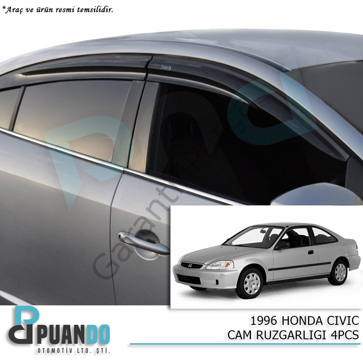 1996 HONDA CIVIC CAM RUZGARLIGI 4PCS