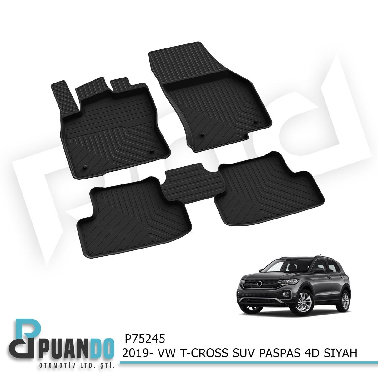 2019- VW T-CROSS SUV PASPAS 4D SIYAH