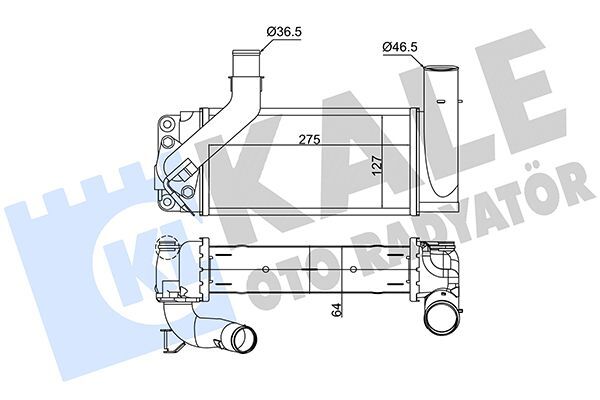 TOYOTA COROLLA 06-13 TURBO RADYATÖRÜ 17900-0N040 KALE