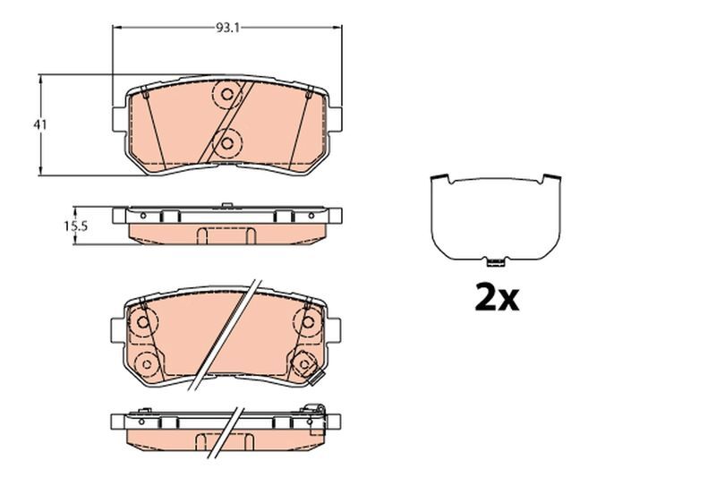 HYUNDAI ACCENT ERA/I20/I30/IX35/TUCSON/SPORTAGE 06-> FREN BALATASI ARKA 58302D7A00 TRW