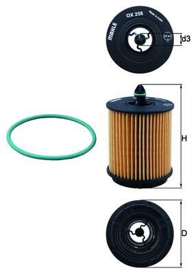 OPEL INSIGNIA A ASTRA J VECTRA C ZAFIRA B CAPTIVA B ANTARA 07- YAG FILTRESI 4804934 MAHLE
