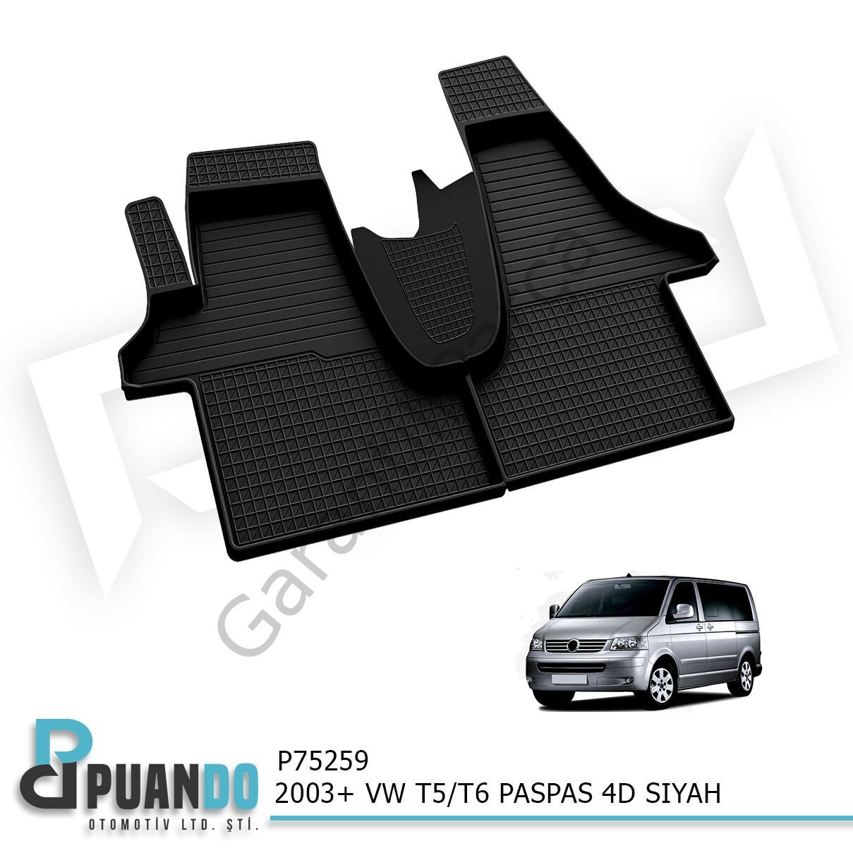 2003+ VW T5/T6 PASPAS 4D SIYAH 2LI