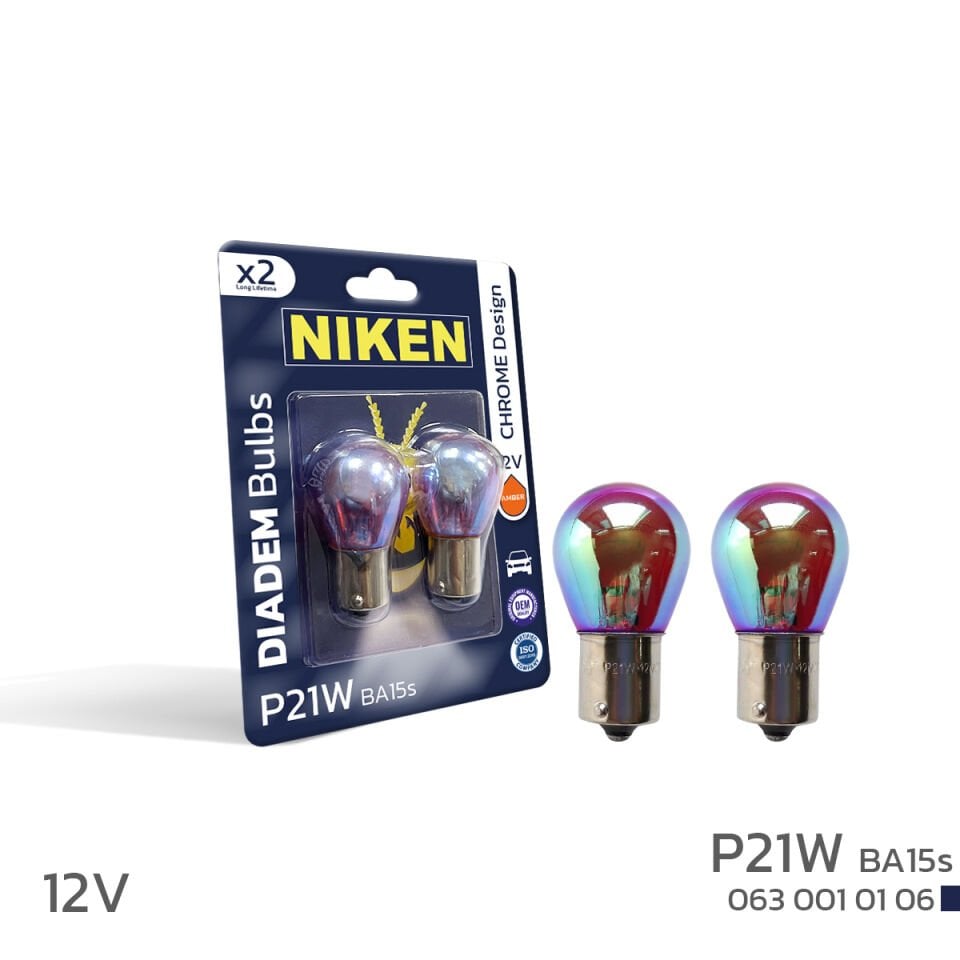 NIKEN 12V 93 DIADEM AMPUL (PY21W) AMBER BAU15s 2Lİ