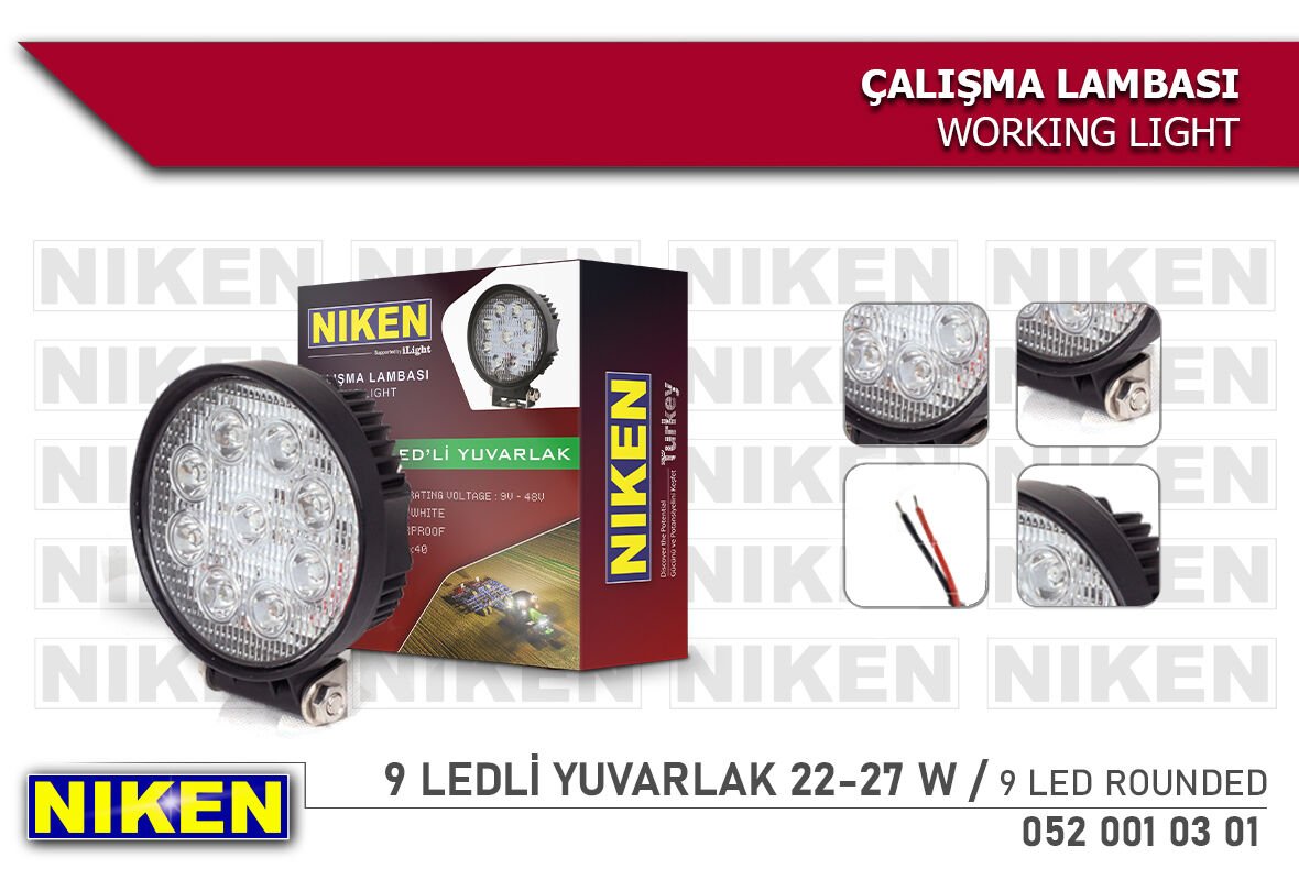 CALISMA LAMBASI ECO 9 LEDLİ KARE