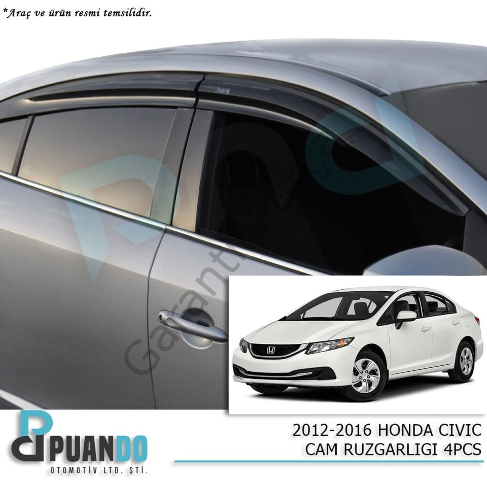 2012-2016 HONDA CIVIC CAM RUZGARLIGI 4PCS