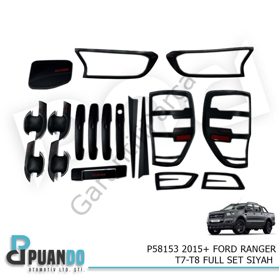 2015+ FORD RANGER T7-T8 FULL SET SIYAH