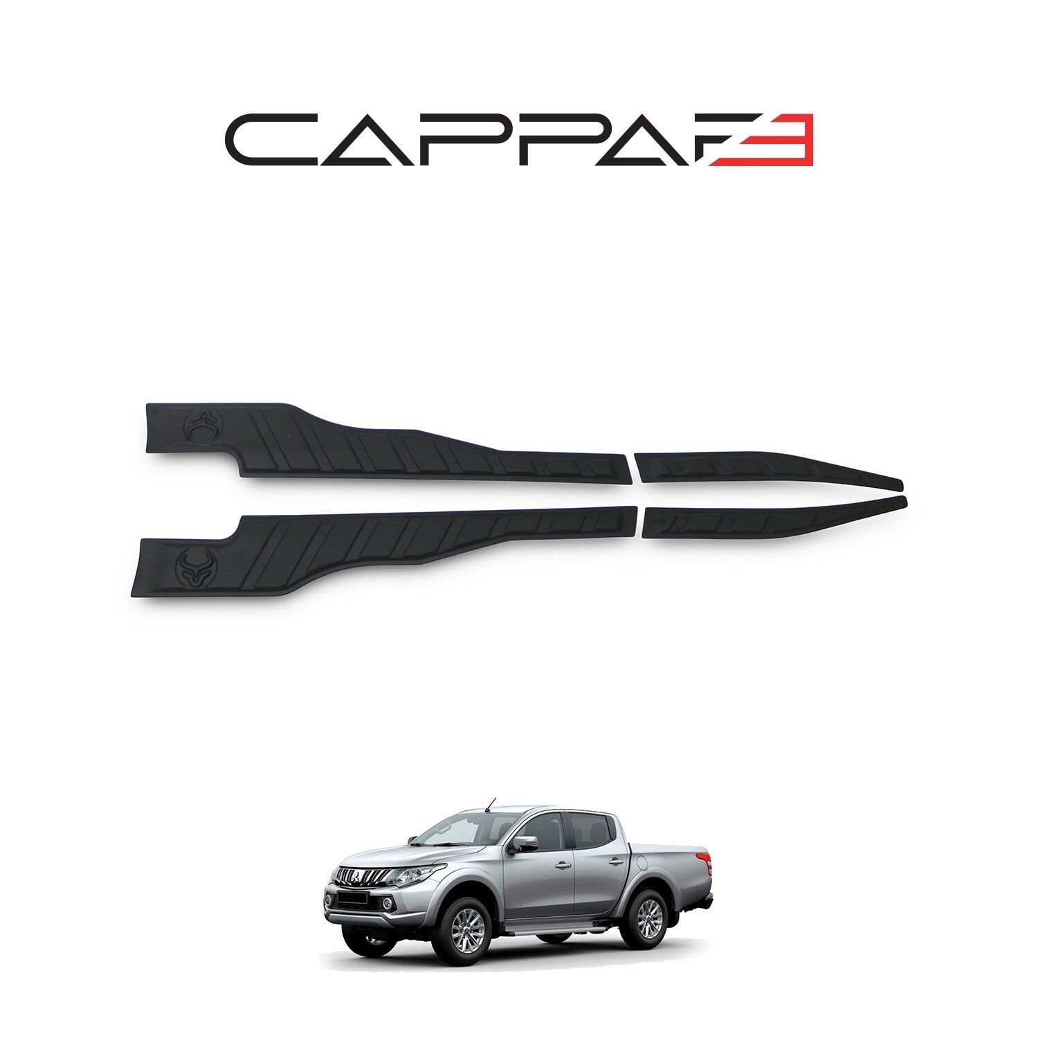 Mitsubishi L200 2015-2019 Yıl Aralığı Uyumlu Yarasa Kapı Kaplama 4 Parça