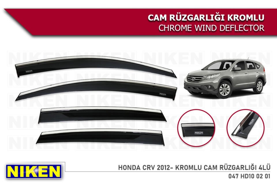 HONDA CRV 2012- KROMLU CAM RÜZGARLIĞI 4LÜ