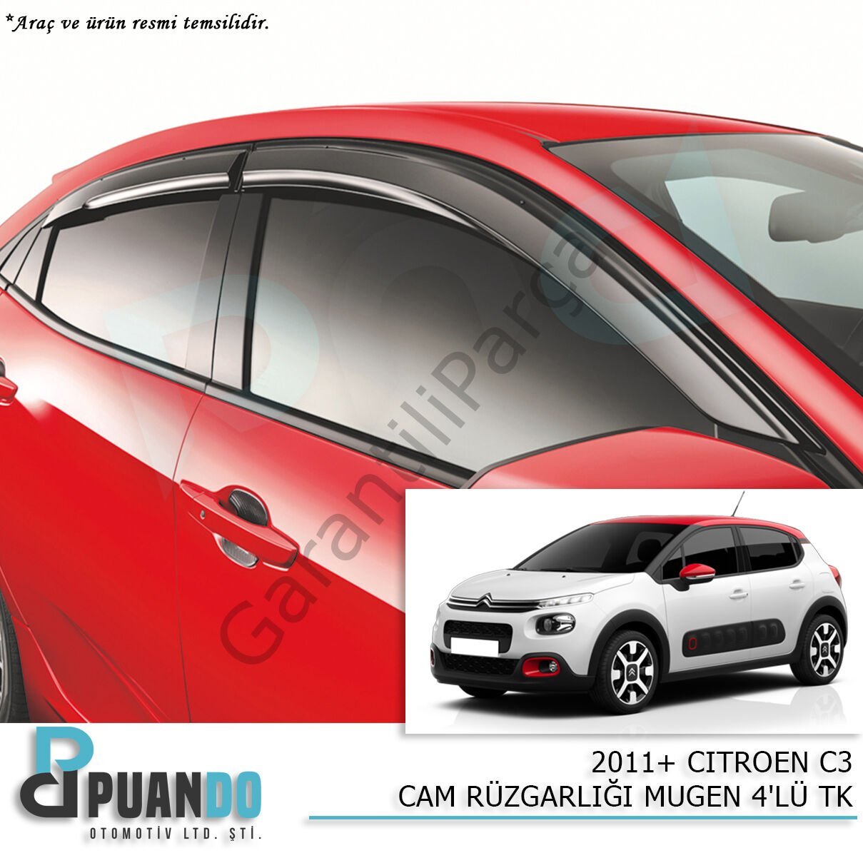 2011+ CITROEN C3 CAM RUZGARLIGI 4LU TK