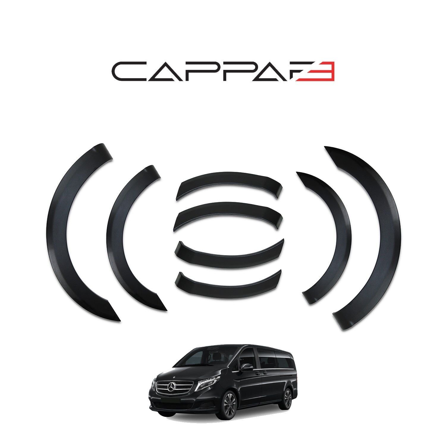 Mercedes V-Class 2019- Yılı ve Sonrası Uyumlu Çamurluk Dodik 8 Parça