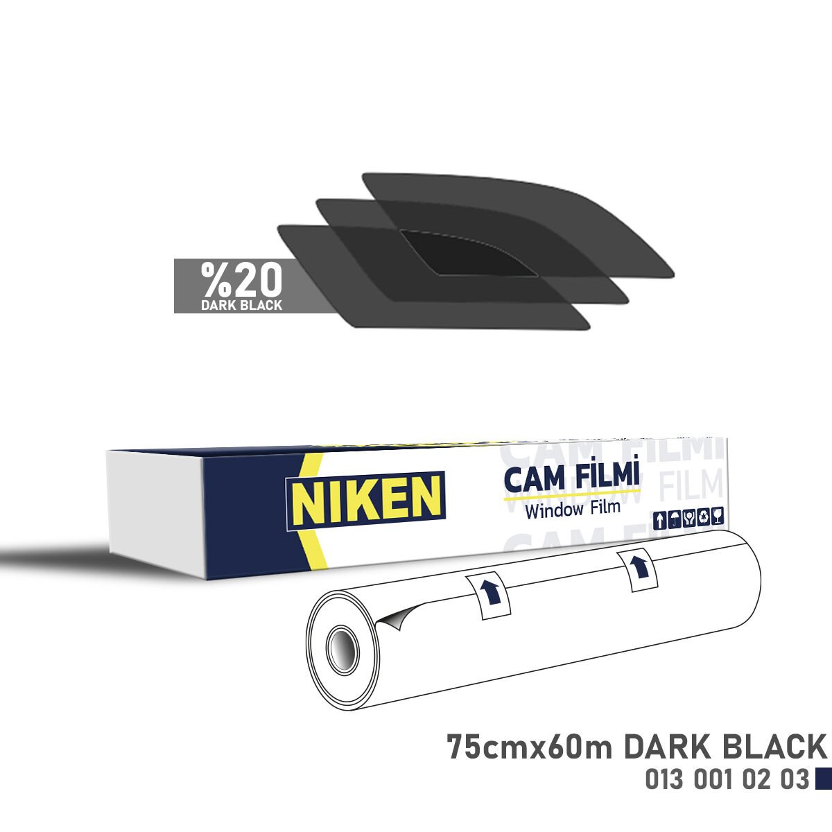 CAM FİLMİ 75*60 MT DARK BLACK NIKEN
