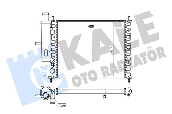 FIAT BRAVO-BRAVA-MAREA 96-01 SU RADYATÖRÜ 46736955 KALE