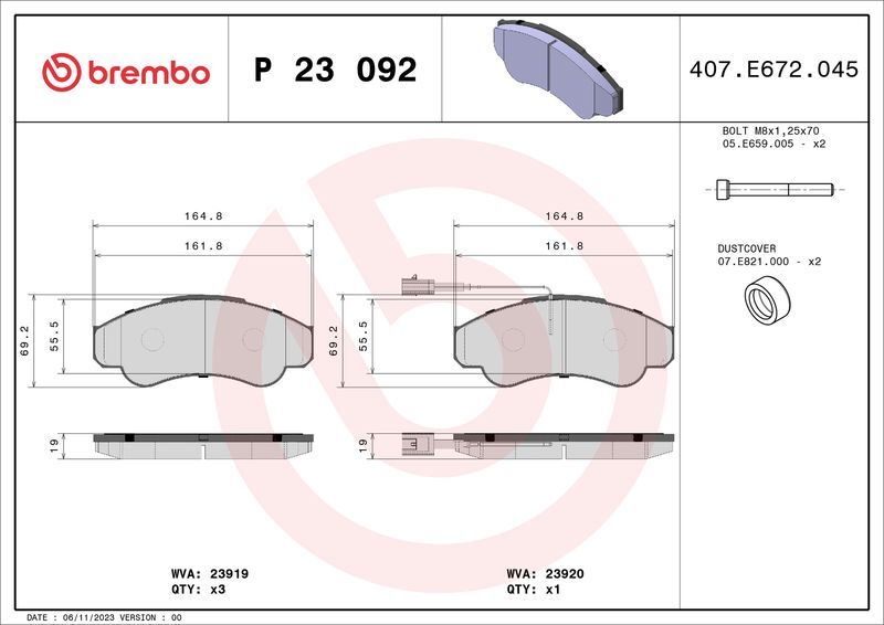 FIAT DUCATO-BOXER-JUMPER 99- FREN BALATASI ÖN 9949517 BOSCH
