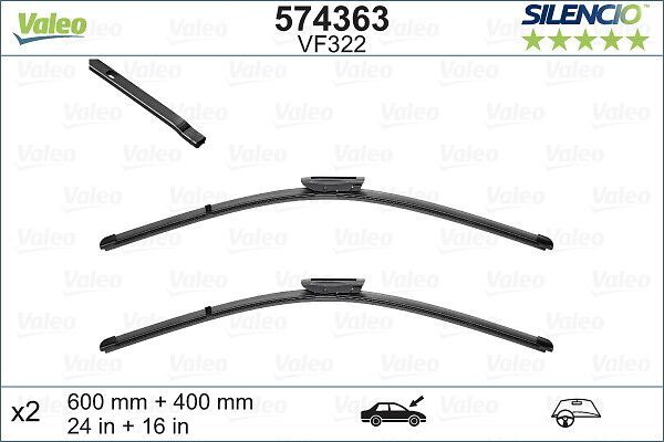 PEUGEOT 301/C-ELYSEE/CLIO III 09- SILECEK SÜPÜRGESI ÖN TAKIM 1613158380 / 1609068880+160906 VALEO