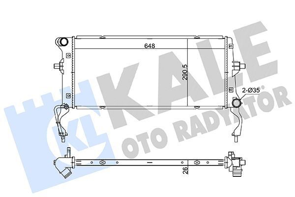 HYUNDAI ELANTRA / I30 16 -> SU RADYATÖRÜ 25310F2200 KALE
