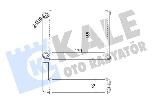 MERCEDES-BENZ 901-902-904 1996-2006 KALORIFER RADYATÖRÜ A0038353501 KALE