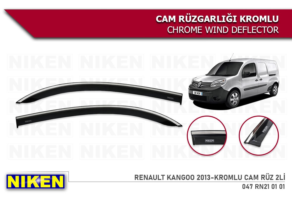 RENAULT KANGOO 2013-KROMLU CAM RÜZ 2Lİ