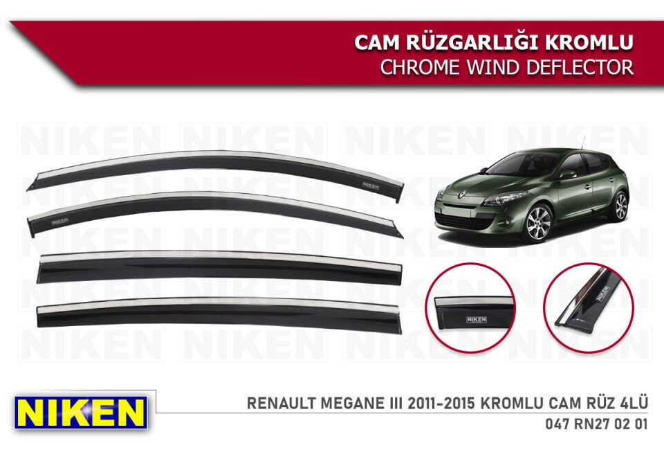 RENAULT MEGANE 3 2011-2015 KROMLU CAM RÜZ 4LÜ