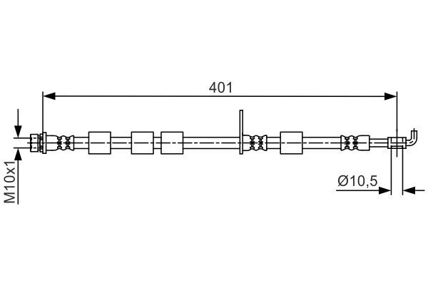 FORD FIESTA/B-MAX 11- FREN HORTUMU ÖN SOL AY11 2078 BB BSG