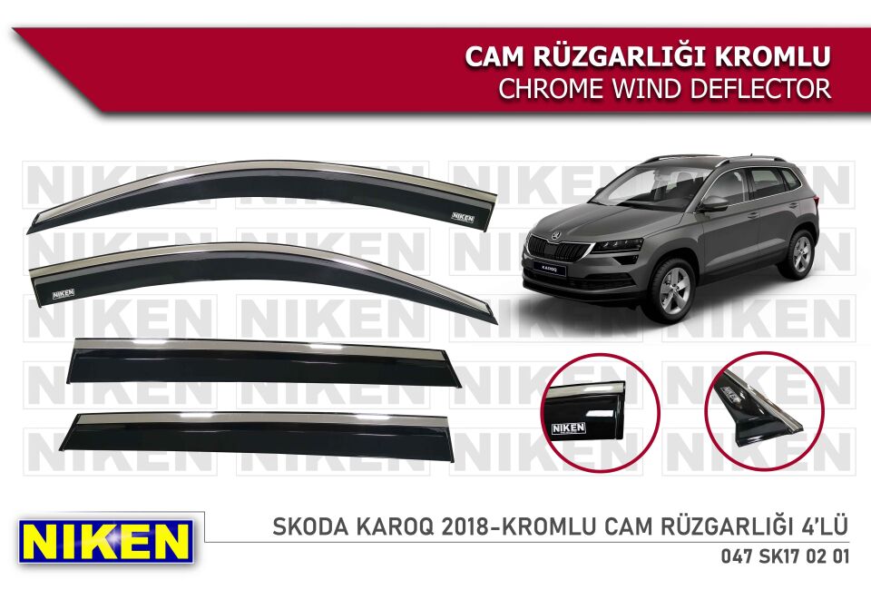 SKODA KAROQ 2018- KROMLU CAM RÜZGARLIĞI 4LÜ