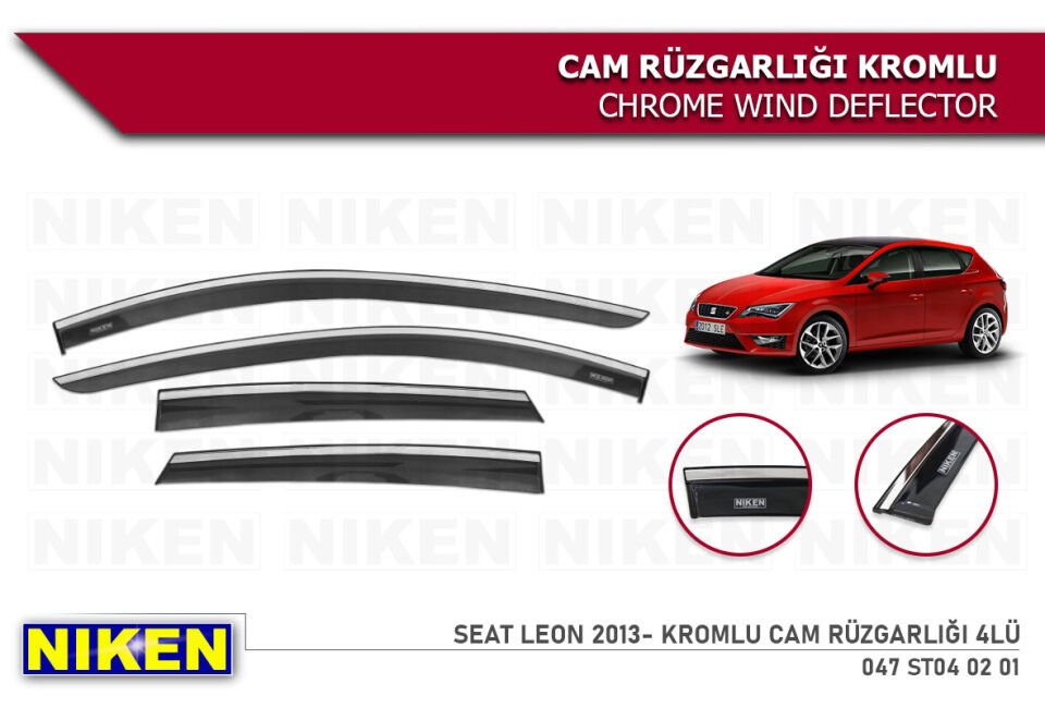 SEAT LEON 2013- KROMLU CAM RÜZGARLIĞI 4LÜ