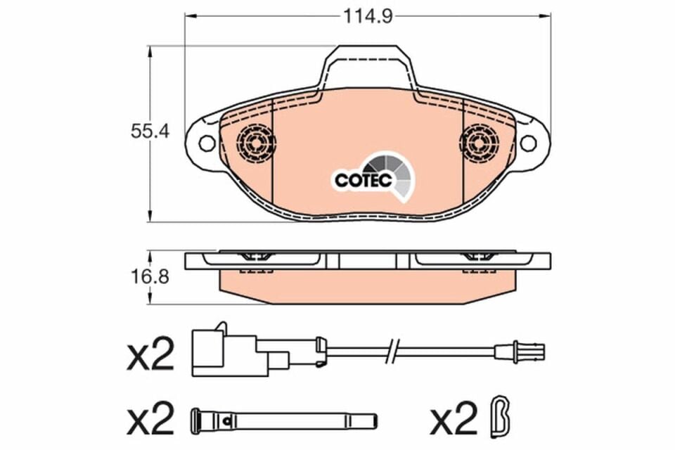 FORD KA 08-16 FREN BALATASI ÖN ME9S-5J2K021-BA TRW