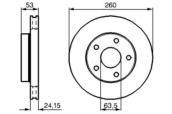 FORD GRANADA/SCORPIO 89-94 FREN DISKI ÖN 93GX 1125 AA BOSCH 2'li Paket